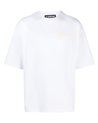 weißes T-Shirt mit einem Rundhalsausschnitt von LGN Louis Gabriel Nouchi
