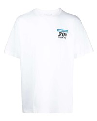 weißes T-Shirt mit einem Rundhalsausschnitt von Liberaiders