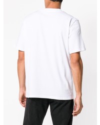 weißes T-Shirt mit einem Rundhalsausschnitt von MSGM