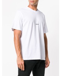 weißes T-Shirt mit einem Rundhalsausschnitt von MSGM