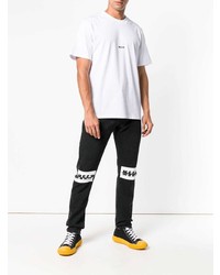 weißes T-Shirt mit einem Rundhalsausschnitt von MSGM