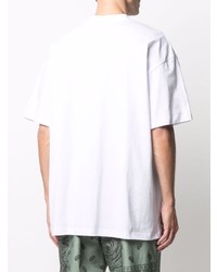 weißes T-Shirt mit einem Rundhalsausschnitt von MSGM