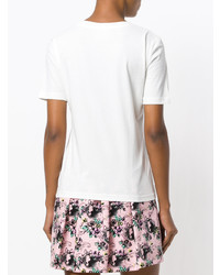 weißes T-Shirt mit einem Rundhalsausschnitt von Boutique Moschino