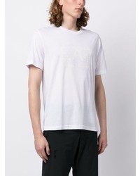 weißes T-Shirt mit einem Rundhalsausschnitt von Ea7 Emporio Armani