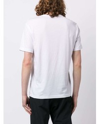 weißes T-Shirt mit einem Rundhalsausschnitt von Ea7 Emporio Armani