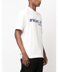 weißes T-Shirt mit einem Rundhalsausschnitt von MONCLER GRENOBLE