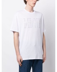 weißes T-Shirt mit einem Rundhalsausschnitt von Armani Exchange