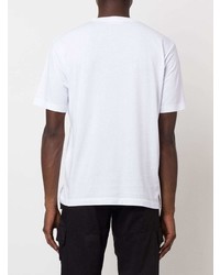 weißes T-Shirt mit einem Rundhalsausschnitt von Stone Island