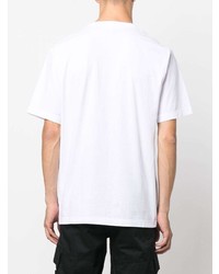 weißes T-Shirt mit einem Rundhalsausschnitt von Stone Island