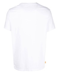 weißes T-Shirt mit einem Rundhalsausschnitt von Timberland