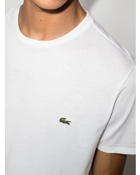 weißes T-Shirt mit einem Rundhalsausschnitt von Lacoste