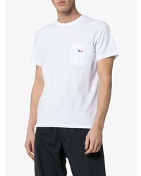 weißes T-Shirt mit einem Rundhalsausschnitt von MAISON KITSUNÉ