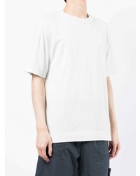 weißes T-Shirt mit einem Rundhalsausschnitt von Stone Island