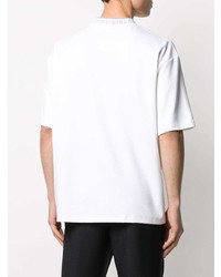 weißes T-Shirt mit einem Rundhalsausschnitt von Acne Studios