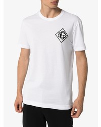 weißes T-Shirt mit einem Rundhalsausschnitt von Dolce & Gabbana