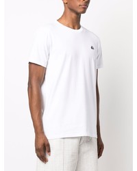 weißes T-Shirt mit einem Rundhalsausschnitt von Moose Knuckles