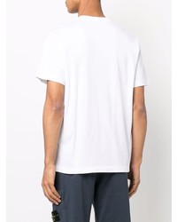 weißes T-Shirt mit einem Rundhalsausschnitt von Stone Island