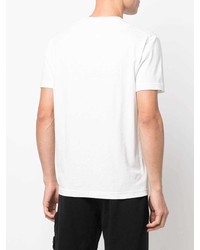 weißes T-Shirt mit einem Rundhalsausschnitt von Stone Island