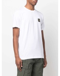 weißes T-Shirt mit einem Rundhalsausschnitt von Belstaff