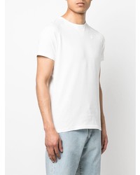 weißes T-Shirt mit einem Rundhalsausschnitt von K-Way