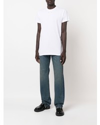 weißes T-Shirt mit einem Rundhalsausschnitt von Maison Margiela