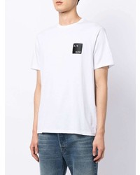 weißes T-Shirt mit einem Rundhalsausschnitt von Armani Exchange