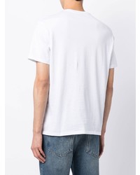 weißes T-Shirt mit einem Rundhalsausschnitt von Armani Exchange