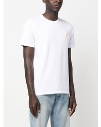 weißes T-Shirt mit einem Rundhalsausschnitt von MAISON KITSUNÉ