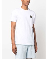 weißes T-Shirt mit einem Rundhalsausschnitt von Belstaff