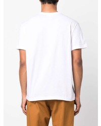 weißes T-Shirt mit einem Rundhalsausschnitt von Lacoste