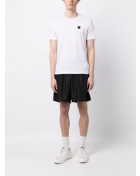 weißes T-Shirt mit einem Rundhalsausschnitt von Ea7 Emporio Armani