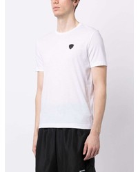 weißes T-Shirt mit einem Rundhalsausschnitt von Ea7 Emporio Armani