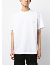 weißes T-Shirt mit einem Rundhalsausschnitt von Wooyoungmi