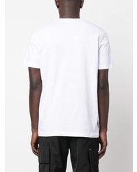 weißes T-Shirt mit einem Rundhalsausschnitt von Moncler