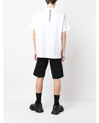 weißes T-Shirt mit einem Rundhalsausschnitt von Balmain