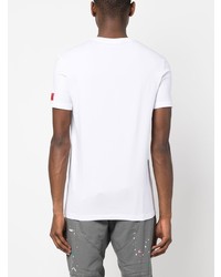 weißes T-Shirt mit einem Rundhalsausschnitt von DSQUARED2