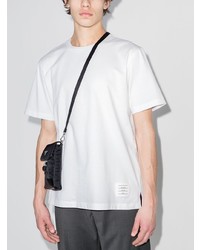 weißes T-Shirt mit einem Rundhalsausschnitt von Thom Browne