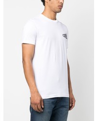 weißes T-Shirt mit einem Rundhalsausschnitt von Diesel