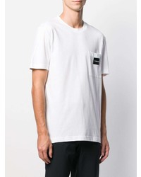 weißes T-Shirt mit einem Rundhalsausschnitt von Calvin Klein