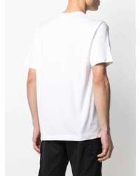 weißes T-Shirt mit einem Rundhalsausschnitt von Stone Island