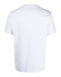 weißes T-Shirt mit einem Rundhalsausschnitt von Ea7 Emporio Armani