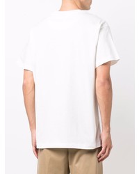 weißes T-Shirt mit einem Rundhalsausschnitt von Jil Sander