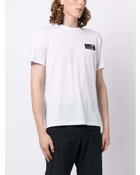 weißes T-Shirt mit einem Rundhalsausschnitt von Ea7 Emporio Armani