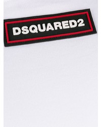 weißes T-Shirt mit einem Rundhalsausschnitt von DSQUARED2