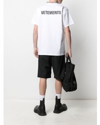 weißes T-Shirt mit einem Rundhalsausschnitt von Vetements