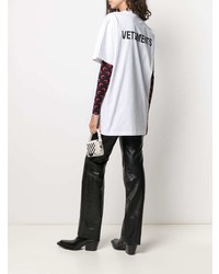 weißes T-Shirt mit einem Rundhalsausschnitt von Vetements