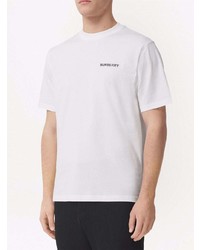 weißes T-Shirt mit einem Rundhalsausschnitt von Burberry