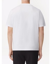 weißes T-Shirt mit einem Rundhalsausschnitt von Burberry