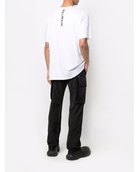 weißes T-Shirt mit einem Rundhalsausschnitt von Balmain