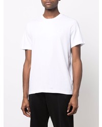 weißes T-Shirt mit einem Rundhalsausschnitt von Moncler